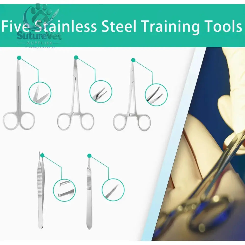 10pcs Surgical Suture Training Kit – Silicone Suturing Practice Pads Set for Medical Students Clinical Skills Wound