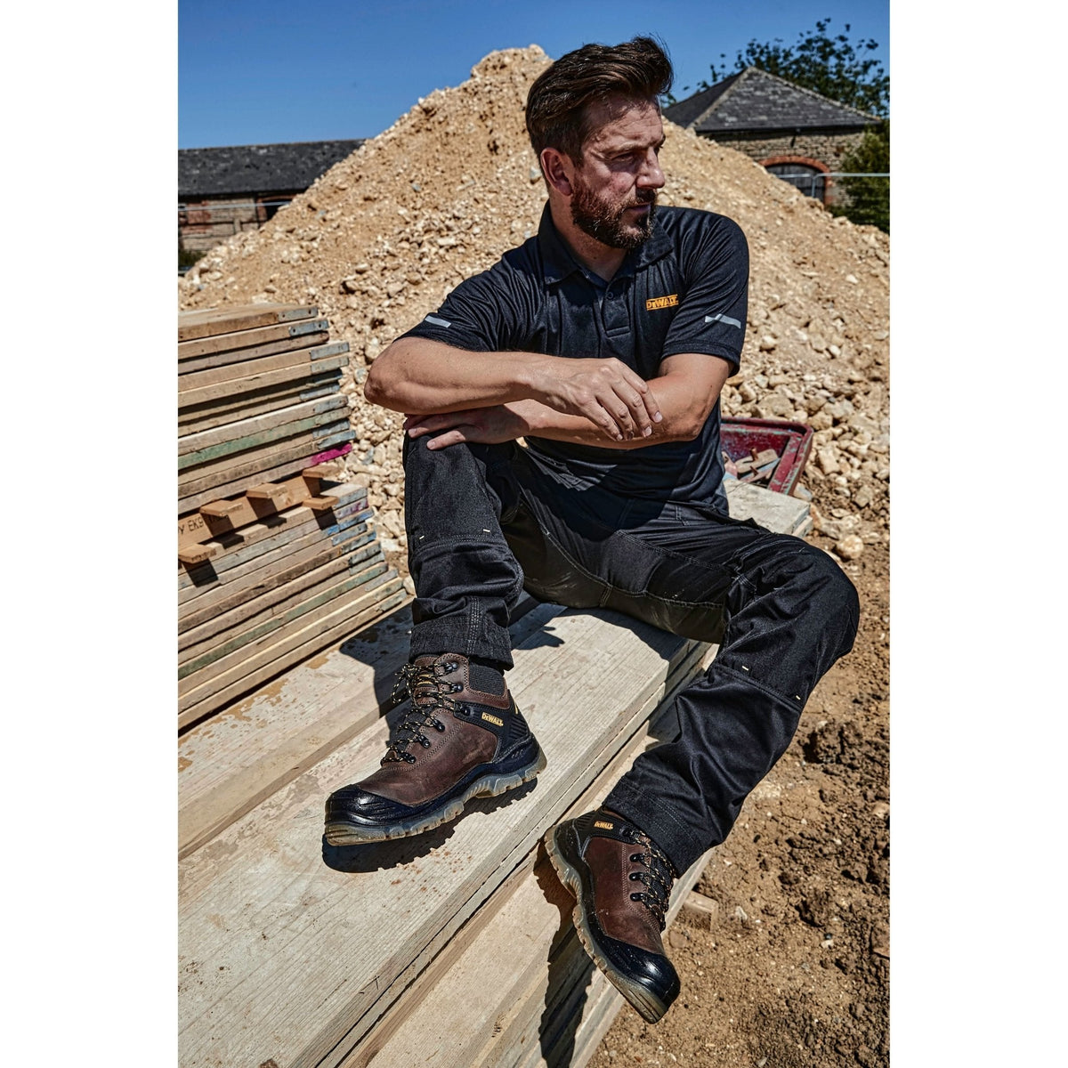 DeWalt Newark Safety Boots Brown Waterproof S3 Steel Toe — view 5