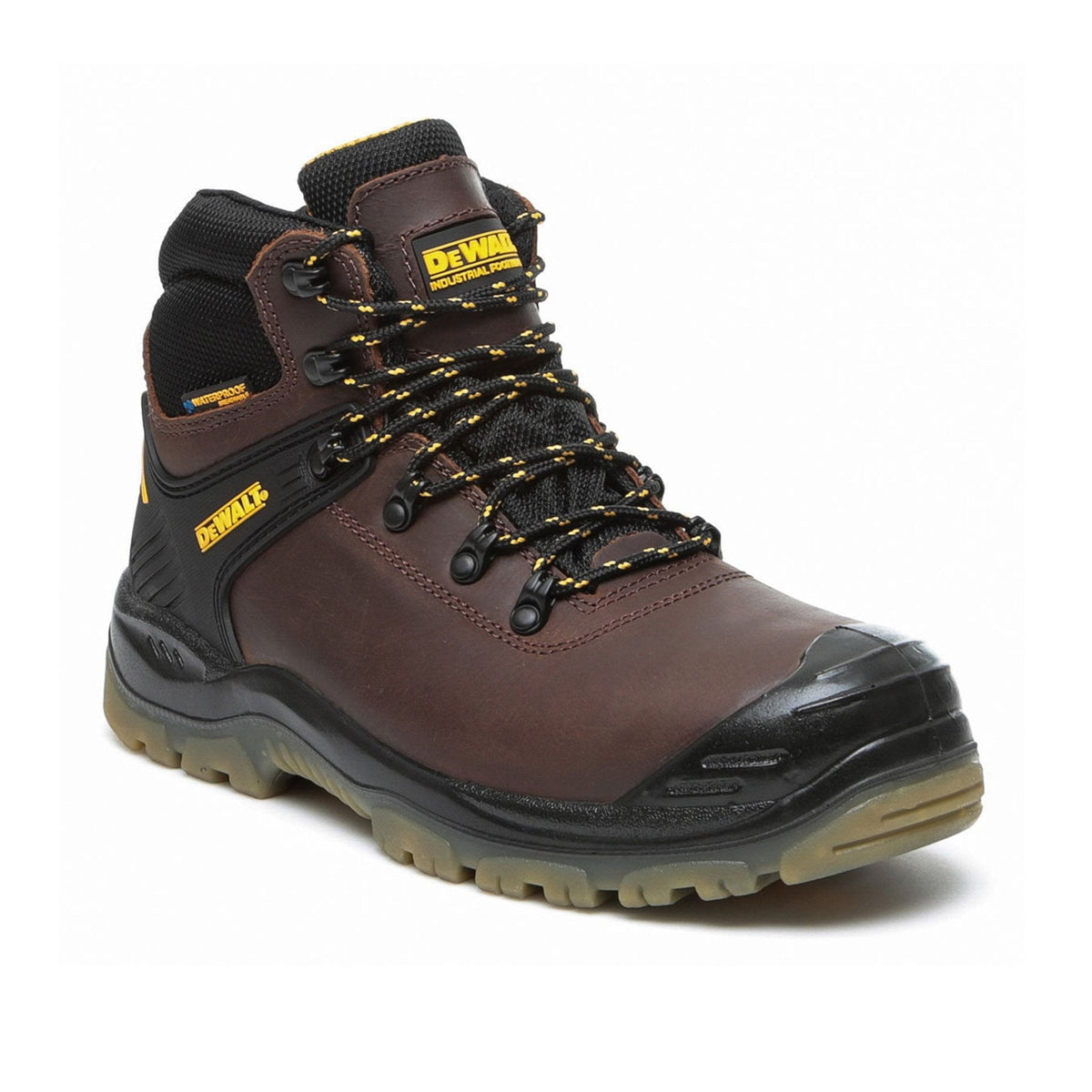 DeWalt Newark Safety Boots Brown Waterproof S3 Steel Toe — view 1