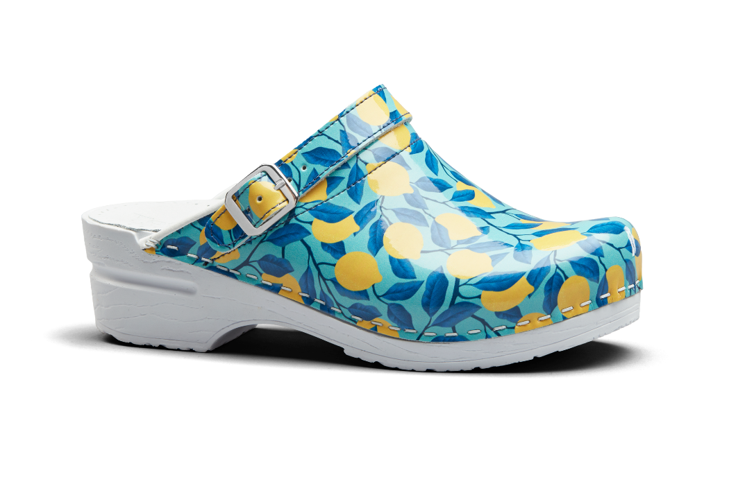 Toffeln FlexiKlog Patterns Blue Sky Lemons