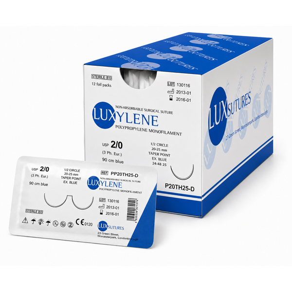 Luxsutures LUXYLENE Polypropylene Non-Absorbable Monofilament Surgical Suture PP60HR13