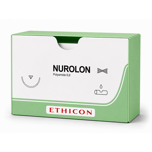 Ethicon NUROLON Braided Nylon Non-Absorbable Surgical Suture W5205