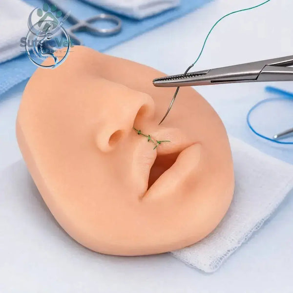 Cleft Lip Surgical Suturing Training Model – Silicone Cleft Lip Repair Practice Simulator