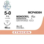 Ethicon MONOCRYL™ PLUS Antibacterial Undyed Absorbable Monofilament Suture 45cm USP 5-0 | MCP4930H | Box of 36 - 5