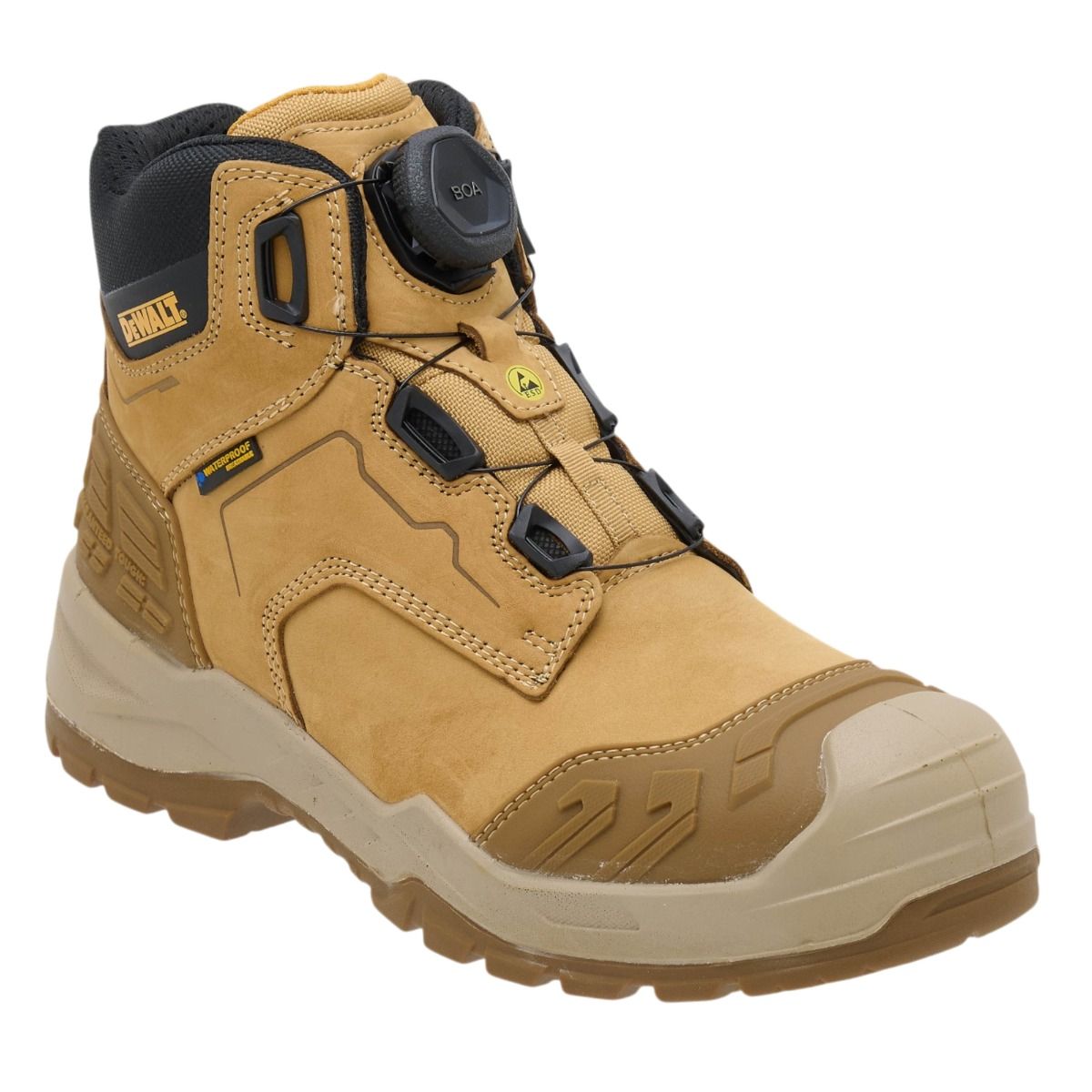 DeWalt Foundry Wheat Steel/Steel Waterproof BOA Boot ESD S7 — view 1
