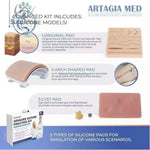 Professional Advanced Suturing Practice Kit – Stainless Steel Surgical Instruments & Silicone Suture Training Pad