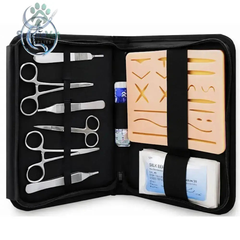 Professional Suturing Practice Kit – 3 Layer Silicone Suture Training Pad & Surgical Instruments - for Medical