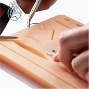 Suture Practice Pad with 14 Pre-Cut Wounds – Reusable Silicone Suturing Training Skin Model for Medical Nursing &