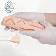 Suture Practice Pad with 14 Pre-Cut Wounds – Reusable Silicone Suturing Training Skin Model for Medical Nursing &